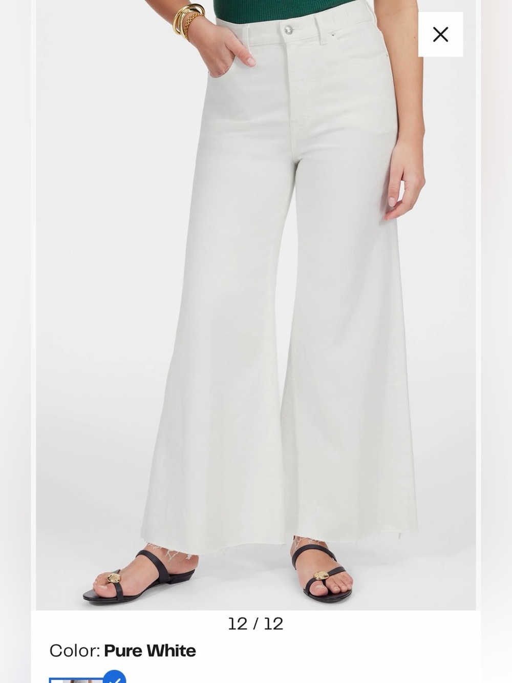 Madewell Flared Wide Leg Jeans- White- SZ 28
